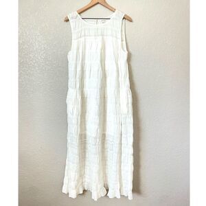 Max Studio Size Large Sleeveless White Maxi Dress